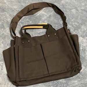 Black Canvas Tote